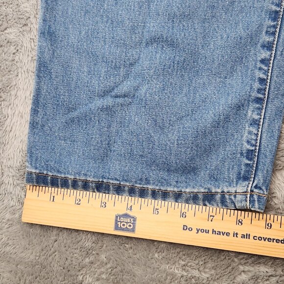 Lands End Jeans Womens 14 Blue Straight Denim 100% Cotton Medium Wash Casual - Picture 10 of 16